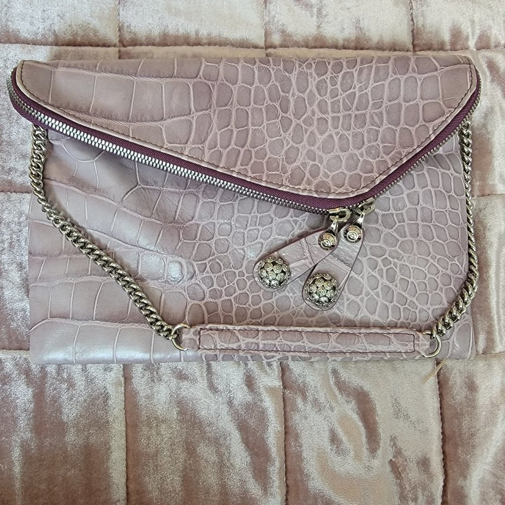 Henri Bendel Leather Bling Clutch